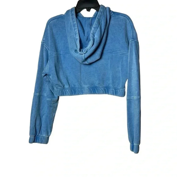1687. URBAN OUTFITTERS CROPPED FULL ZIP JACKET WITH HOOD AND DRAWSTRING SIZE XSM - Picture 6 of 9